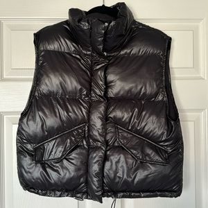 Black puffer vest